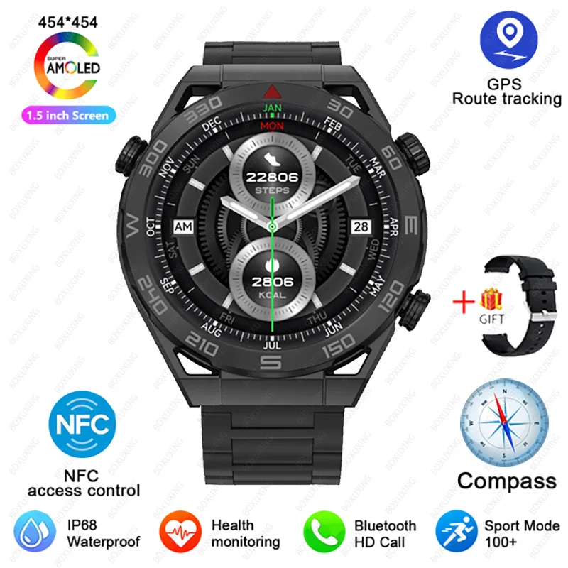 2023 New NFC ECG+PPG Bluetooth Call Smartwatch GPS Tracker Motion celet Fitness  - £133.71 GBP