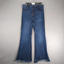 Celebrity Pink Flare Leg Copper Button Fly Jeans Women&#39;s 31x30 Raw Hem S... - €18,98 EUR