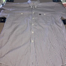 Tommy Hilfiger Large Long Sleeve Shirt, Multicolor Stripe, VTG Button-Up Shirt - $16.82