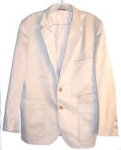 Sz M/L ~ Chris Bradley 30&quot; Long Beige Business Suit Blazer Jacket - $26.99