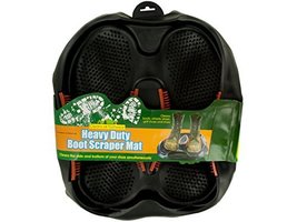 bulk buys OL173 Heavy Duty Boot Scraper Mat, Black/Orange - $19.79