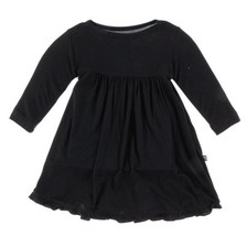 Nwt Kickee Pants Midnight Basic Classic L/S Swing Dress. Sizes: 3T Nwt - £15.77 GBP