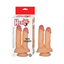 Hero Twin Fuckers Double Dildo White - $61.14