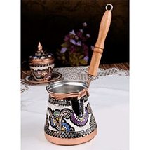 LaModaHome Turkish Arabic Greek Coffee Pot for Serving, New Home Wedding Gift Ha - £31.76 GBP