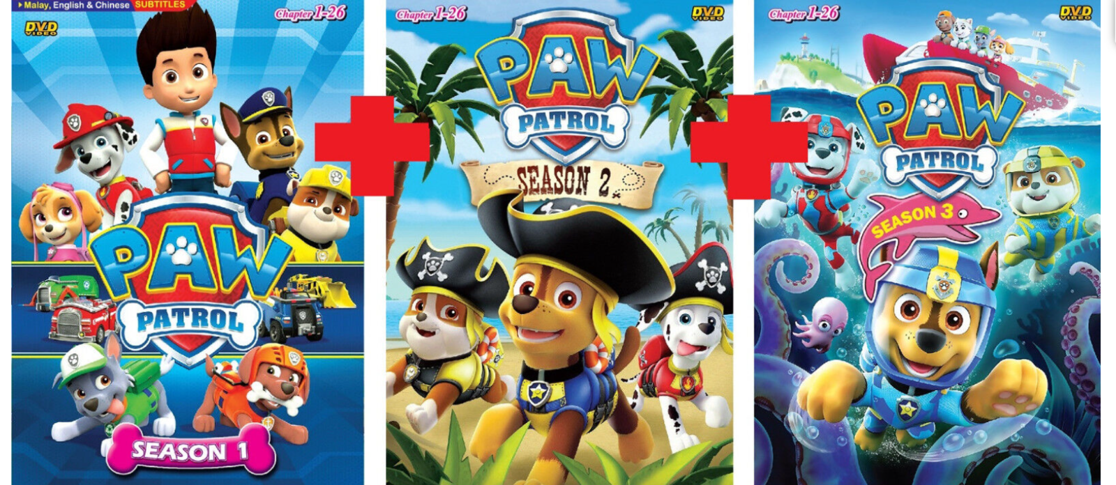 DVD Anime PAW PATROL Complete Series Season 1,2 & 3 (1-78 End) English Audio Dub