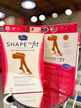 Shape to Fit 15-20mmHg Sheer Thigh High Compression Stockings w/ stay up... - $27.32 CAD