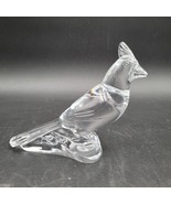 Baccarat France Crystal Art Glass Clear Cardinal Bird Figurine Home Decor - £114.73 GBP