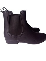 Jeffrey Campbell Rubber Chelsea Rain Boots Size 6 Black Havana Last Outdoors  - £14.42 GBP