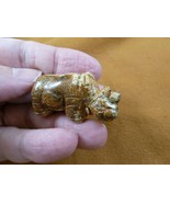 (Y-RHI-577) tan Jasper RHINO rhinoceros gemstone FIGURINE carving I love... - $19.70 CAD