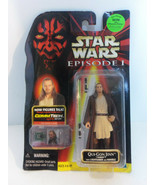 Star Wars Episode I Qui-Gon Jinn Naboo w Lightsaber &amp; Handle w Chip MOC ... - $19.75