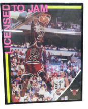 MICHAEL JORDAN &#39;LICENSED TO JAM&#39; POSTER VINTAGE BULLS 1990 STARLINE 20X1... - $29.65