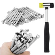 21 Pcs Leather Stamping Tools, Leather Stamping Kit With Rubber Hammer, 20 Diffe - £27.76 GBP