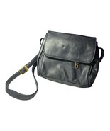 Sereta Genuine Cowhide Leather Shoulder Bag Navy Blue Purse w/ Mirror Vtg - $647.93 MXN