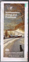 Northeastern States Provinces Road Map 1989 Cover Felchville Reading Ver... - $5.78