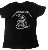 Metallica T Shirt Size Adult Small Black Gray Coiled Snake Graphic Rock Band - £15.78 GBP