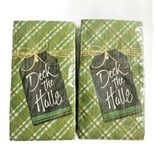 Deck the Halls Christmas Paper Napkins Guest Towels Dinner Buffet 2 pack... - £17.86 GBP