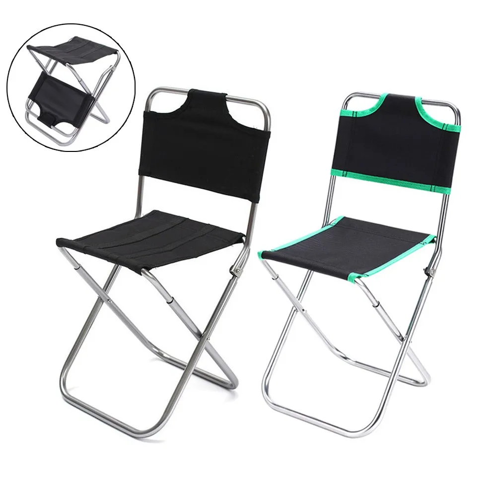 Ir hiking fishing camping picnic backrest stool with retractable backrest folding chair thumb200