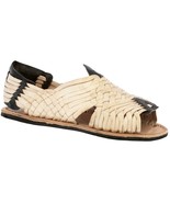 Mens Tan Sandals Mexican Huarache Real Leather Handmade Woven Open Toe - $570.01 MXN
