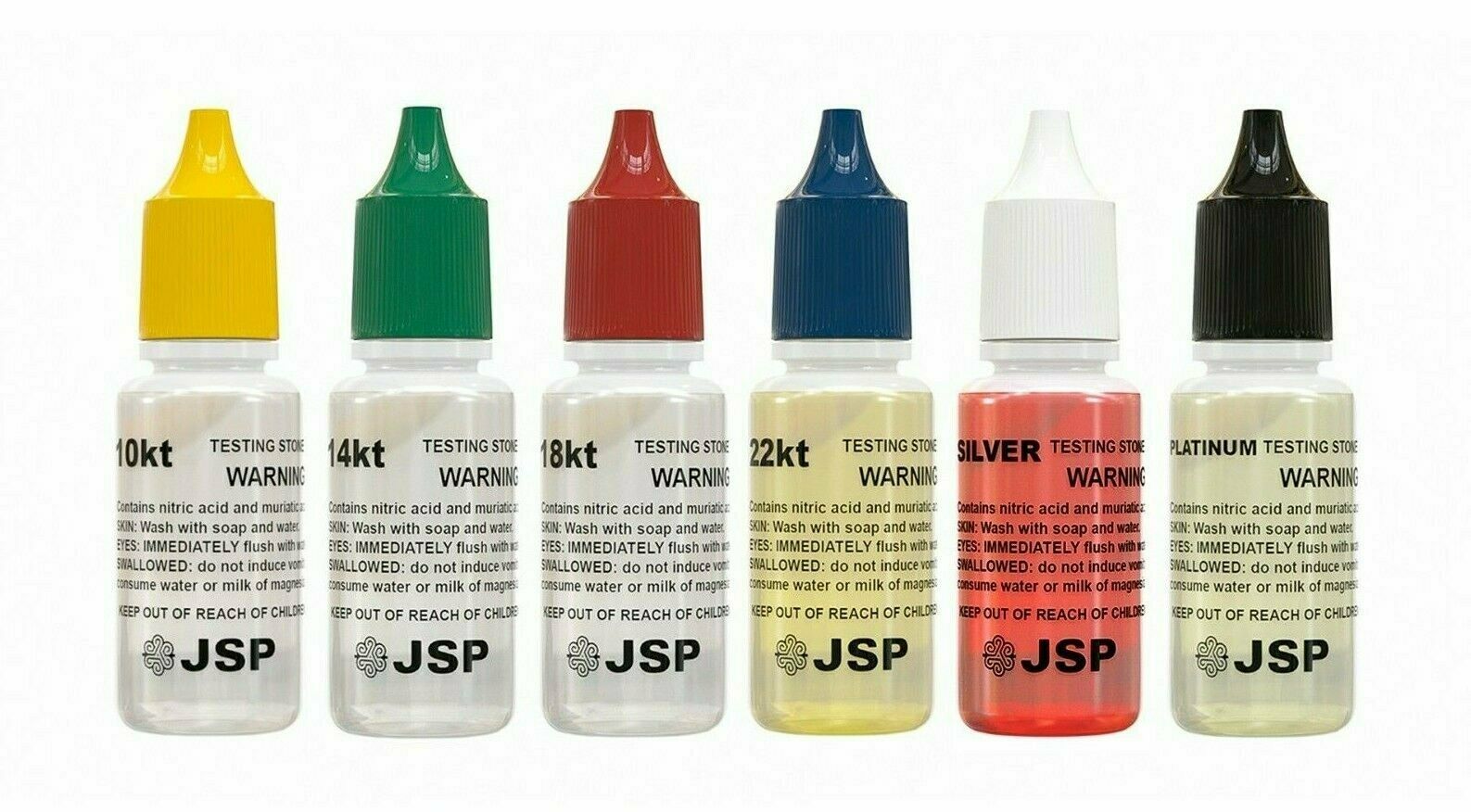 10K 14K 18K 22K 24k PLATINUM GOLD SILVER TEST ACID TESTING TESTER KIT JEWELRY