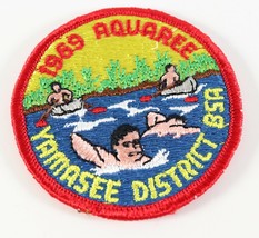Vintage 1969 Aquaree Yamasee District Round Boy Scouts America BSA Camp Patch - £9.31 GBP