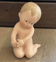 B Shackman Pouting Sam Doll Handpainted Porcelain Figurine Vintage - £15.63 GBP