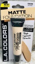 L.A. Colors Matte Foundation Porcelain C68398 High Pigment Formula NWB - $177.97 MXN