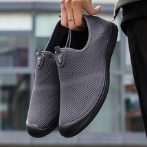  Men Shoes Outdoor  Lightweight Sneakers Men Fashion Casual Wal Shoes Slip on Me - $75.24