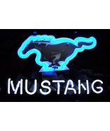 Mustang Racing Auto Car Garage Neon Sign 14&quot;x8&quot; - £58.23 GBP