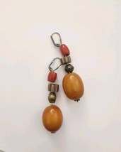 Vintage Natural Butterscotch Egg Yolk Baltic Amber Earrings Sterling Sil... - $321.75