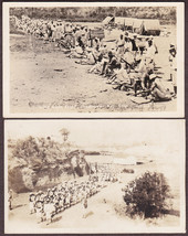 (2) Two Guantanamo Bay, Cuba RPPC 1920s - U.S. Navy Sailors on Rifle Range &amp; Mar - £27.77 GBP