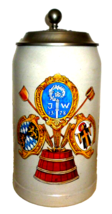 1994 Augustiner Munich 666 Years Brewery lidded 1L Masskrug German Beer ... - $145.00
