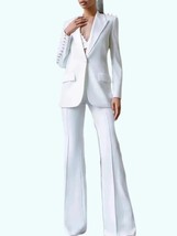 Elegant Women&#39;s Suit with Pearl Button Coat and Flare Pants - $119.98