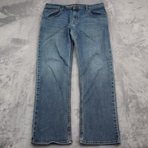 Arizona Jean Co Pants Mens 36 Blue Mid Rise Flex Denim Slim Straight Cut Bottoms - £23.34 GBP