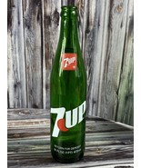 Vintage Pop Soda Bottle 7up 16oz Green Glass - Diagonal Logo - Nice Cond... - £5.86 GBP