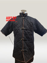 Thick Padded Coat Aketon Full Length Jacket Armor Medieval Gambeson Mens Costume - £54.81 GBP