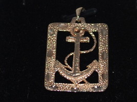 10k Yellow Gold Anchor Pendant, Weighs 3.8 Grams (Free Worldwide Shipping) - £229.28 GBP