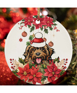 Merry Xmas Cockapoo Dog Ornament Flower Wreath Christmas Gift Tree Decor... - $21.66 CAD