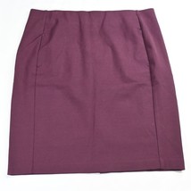 J.Jill Large Tall LT Purple Ponte Stretch Pull On Womens Straight Pencil Skirt - £19.98 GBP