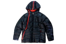 Spyder Boy / Male / Youth Puffer Zip Jacket Outwear Black Red Orange Medium - £31.15 GBP