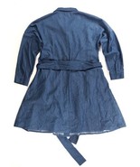 Daphne Wilde Denim Blue Waist Tie Wrap House Stella Dress Long Sleeve  SZ 1 - £46.74 GBP