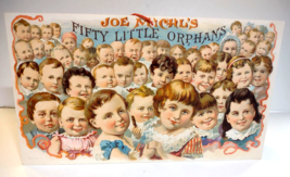 Little Orphan Cigar Company Hanging Advertising Sign 1890&#39;s Victorian Children - $34.68