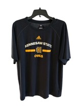 Kennesaw State Owls MENS Size Large Black Official Adidas Shirt Polyester  - €12,93 EUR