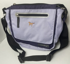 Lands End Purple Bag convertible w horse embroidery excellent condition ... - £18.36 GBP