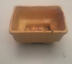 Vintage Gold Mustard Color Ceramic Planter Funky - £8.03 GBP
