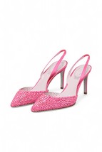 Rene Caovilla jeweled jackie slingback sandal in ELECTRIC FLUO PINK - $1,237.50