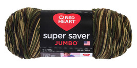 Red Heart Super Saver Jumbo Acrylic Camouflage Stripes Yarn, 10 Oz., 236 Yards - $16.95