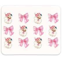 QIYUHOY Pink Bow Christmas Mousepad Non-Slip Rubber 9.5x7.9 in - €5,97 EUR