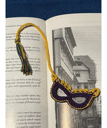 Mardi Gras New Orleans BOOKMARK  Purple &amp; Gold Crochet 2024 - £3.12 GBP