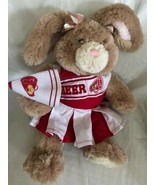 Build A Bear Rabbit Bunny Brown Poseable Ears 17"  Soft BABW Cheerleader Fluffy - $22.99