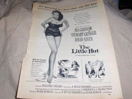 vintage advertisement for the movie &quot;The Little Hut&quot; starring Ava Gardner from 1 - £7.86 GBP